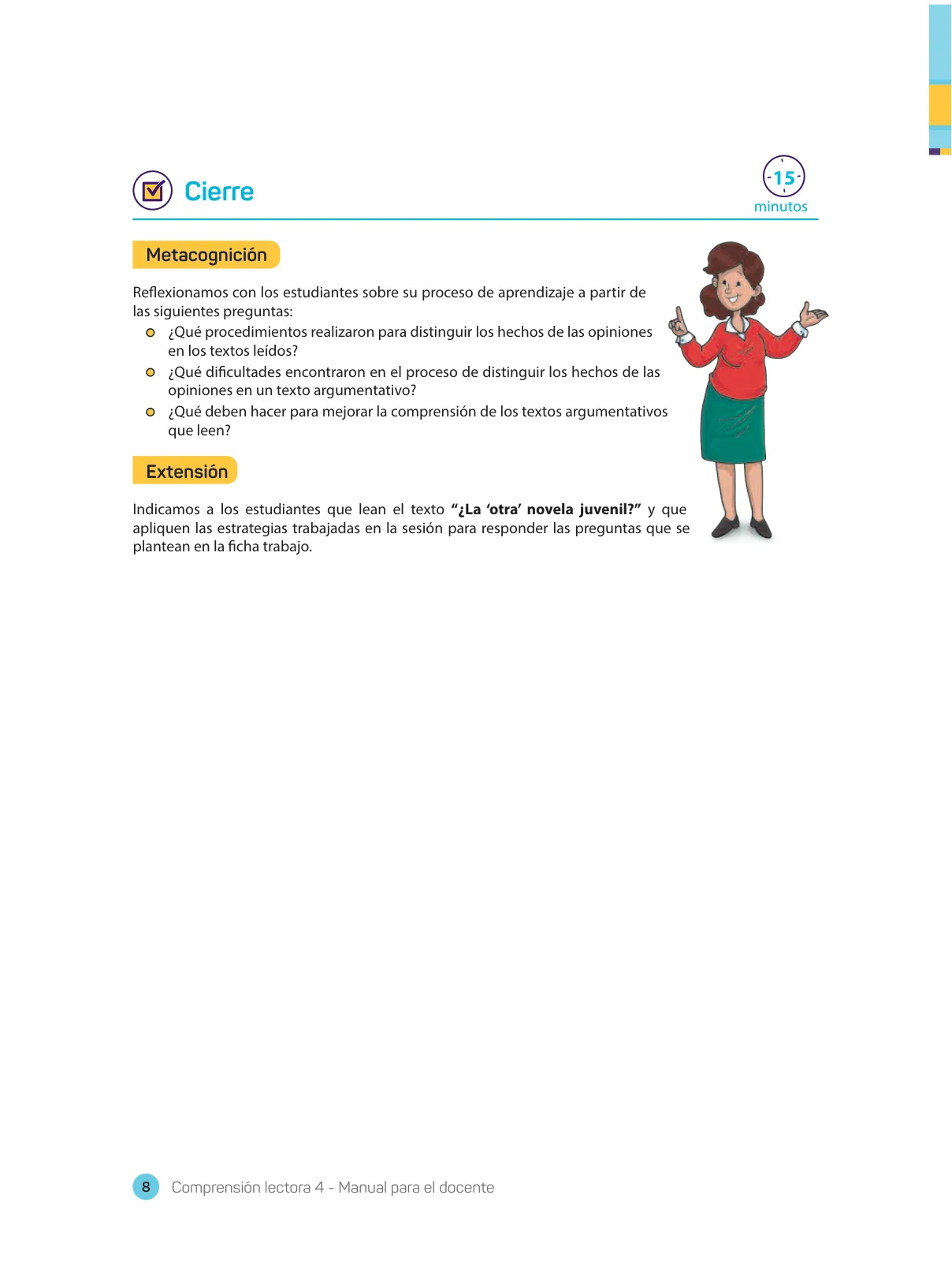 Miniatura página 10 de Comprensión lectora 4 : manual para el docente de cuarto grado de Secundaria · 2017