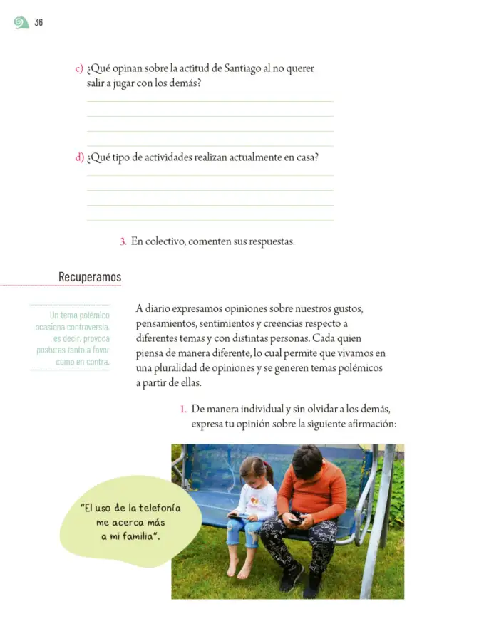 Página 39 de Proyectos de Aula. Libro de Educación Primaria Grado 5° Ciclo Escolar 2025 - 2026