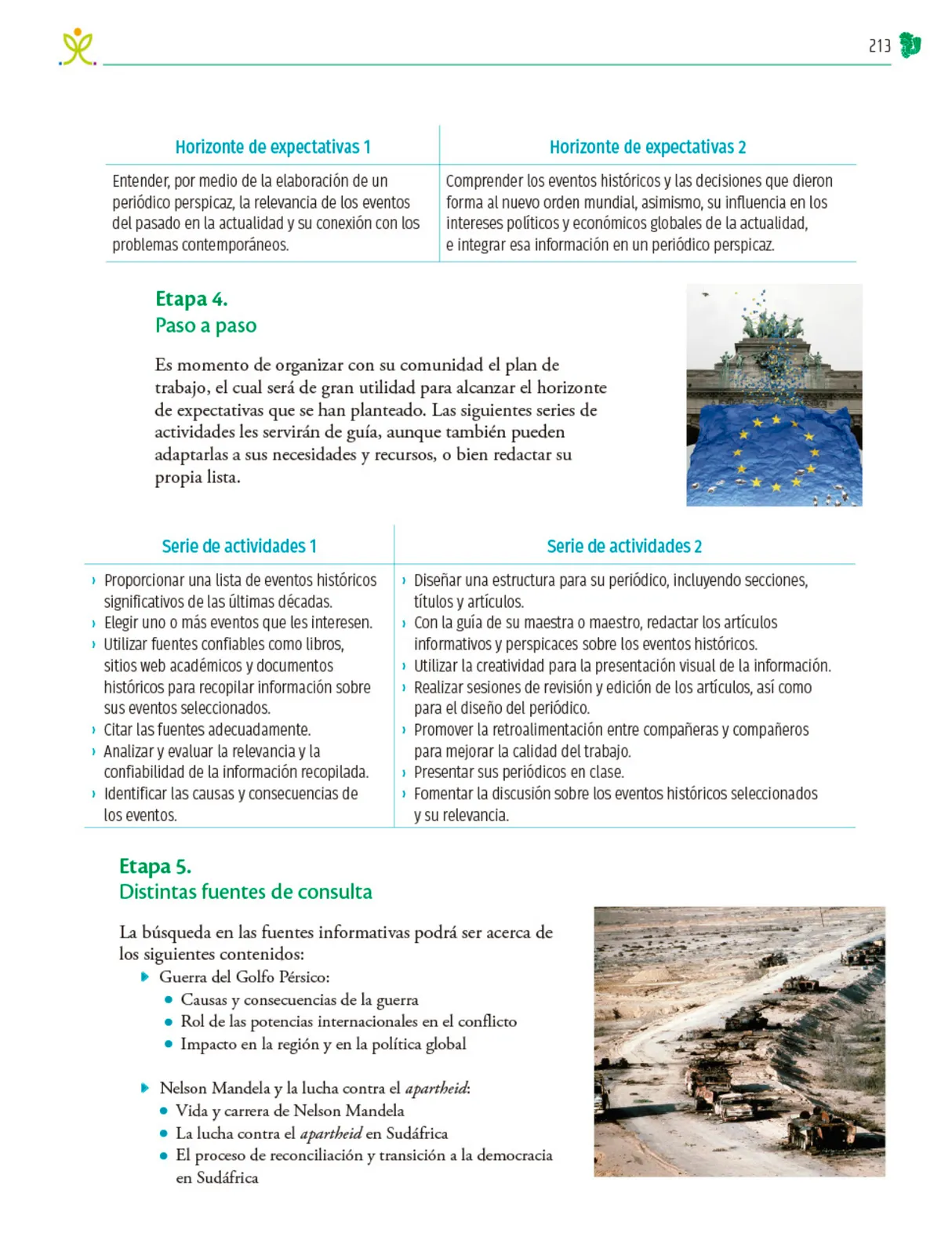 Miniatura página 214 de Colección Nanahuatzin. Nuestro libro de Proyectos.  Tomo III.  Libro de Educación Telesecundaria Grado 3°  Ciclo Escolar 2025 - 2026