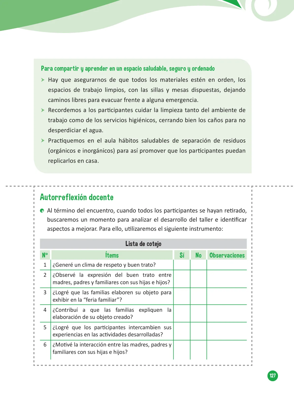 Miniatura página 129 de Guía para el trabajo docente con las familias del ciclo V de Primaria · 2016