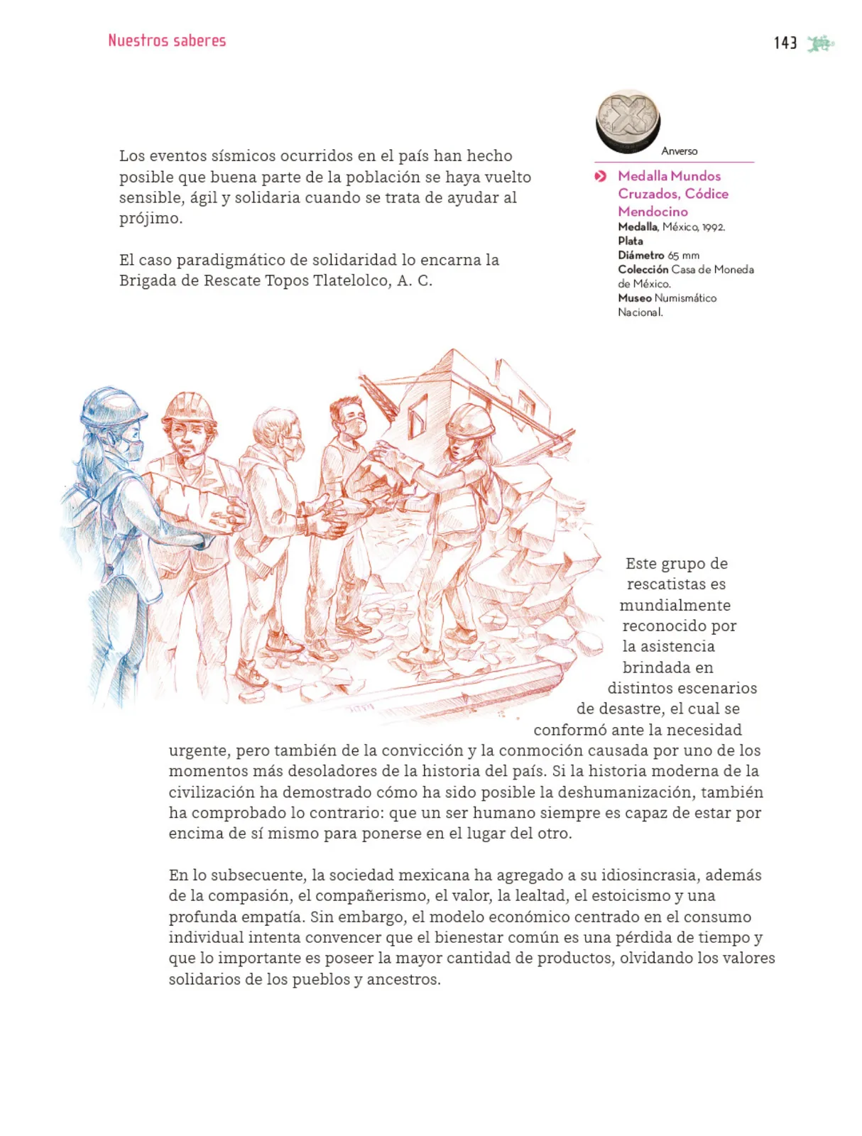 Página 144 de Nuestros saberes: Libro para alumnos, maestros y familia. Libro de Educación Primaria Grado 5° Ciclo Escolar 2025 - 2026