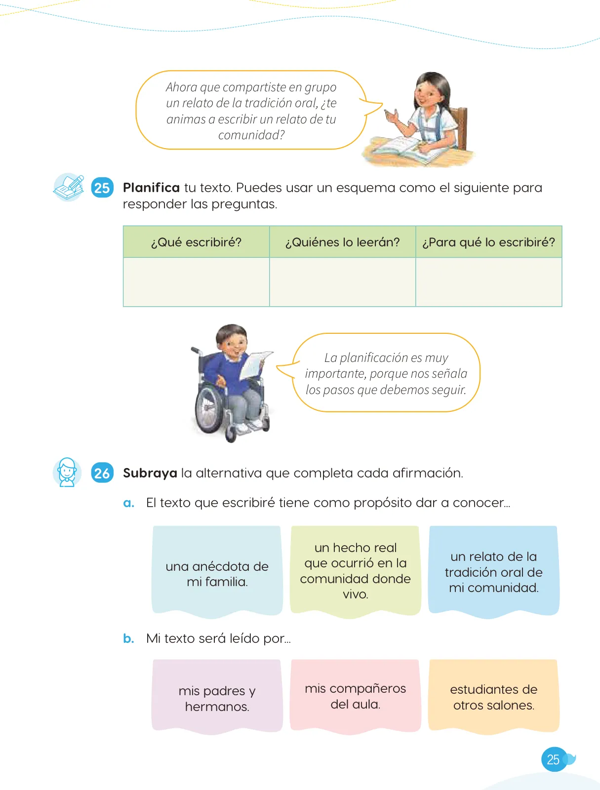 Página 27 de Cuadernillo de Comunicación 4. Cuarto grado de Primaria · 2024