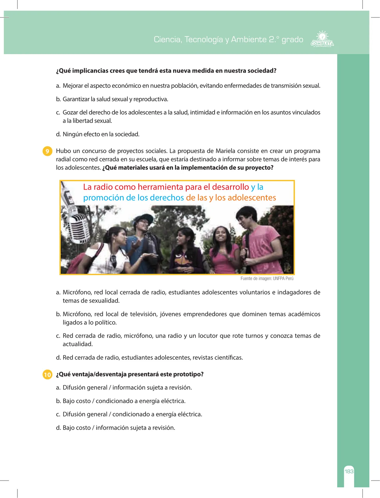 Miniatura página 183 de Ciencia, Tecnología y Ambiente 2 : cuaderno de reforzamiento pedagógico - JEC · 2016