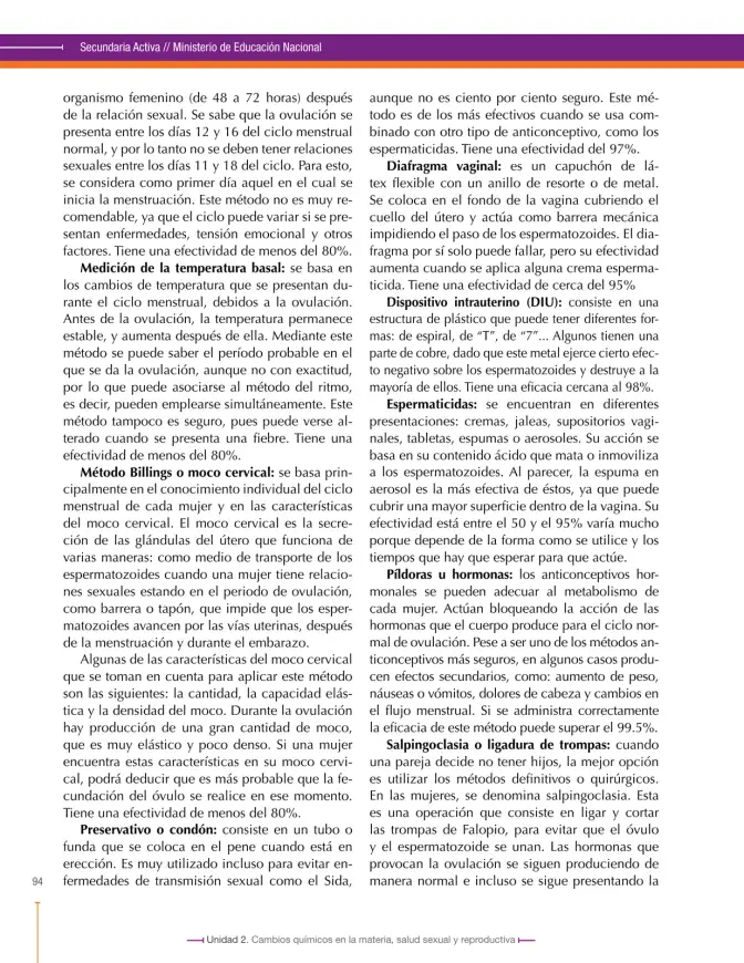 Página 94 de Ciencias Naturales 8° · Secundaria Activa