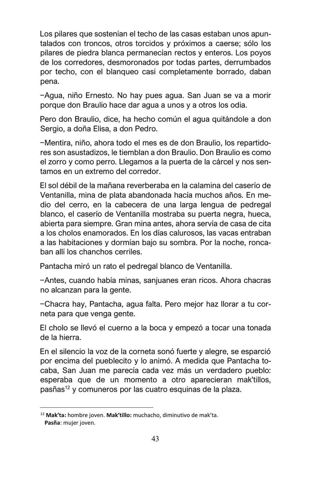 Página 43 de Arguedas, entre el fuego y el amor : textos seleccionados para estudiantes de Educación Básica · 2021