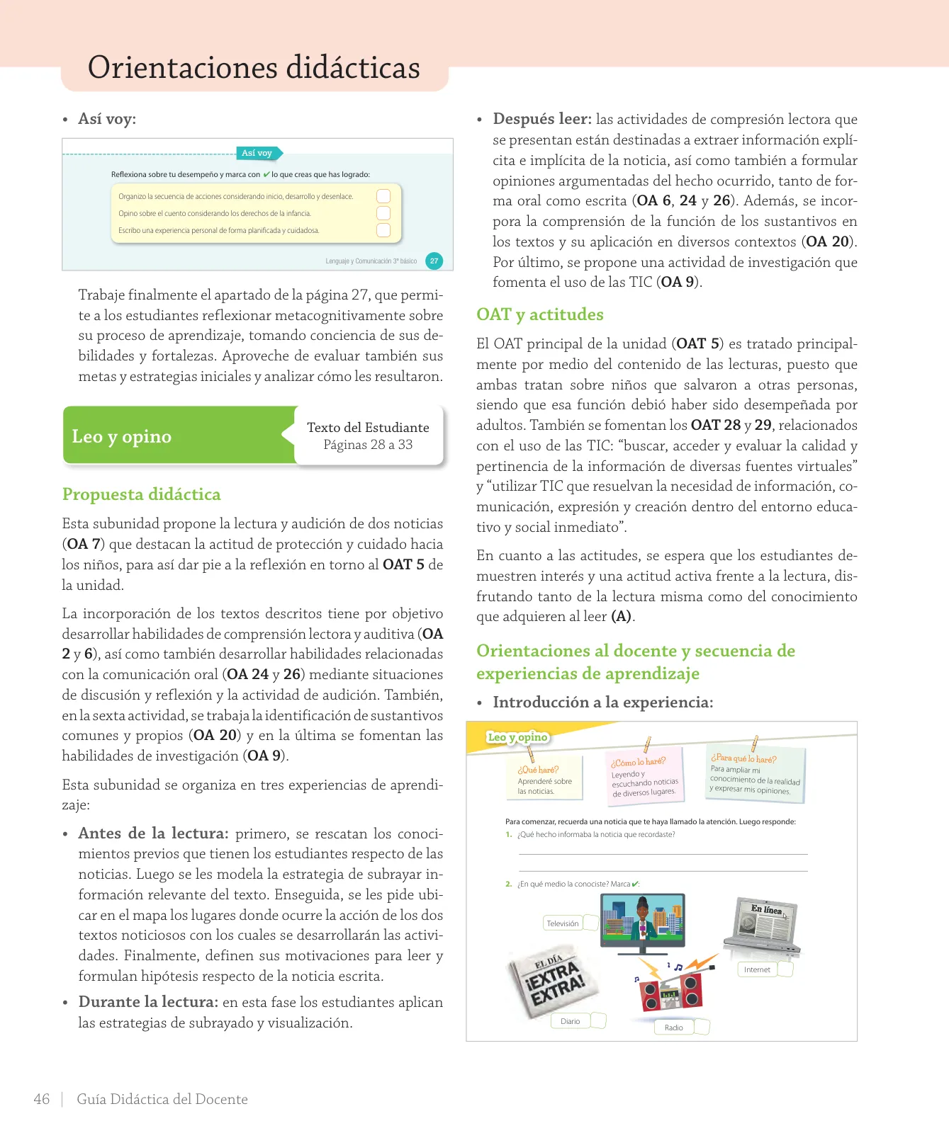 Página 48 de Lenguaje y Comunicación – Tercero Básico | Texto del Estudiante MINEDUC – Descargar PDF · 2024