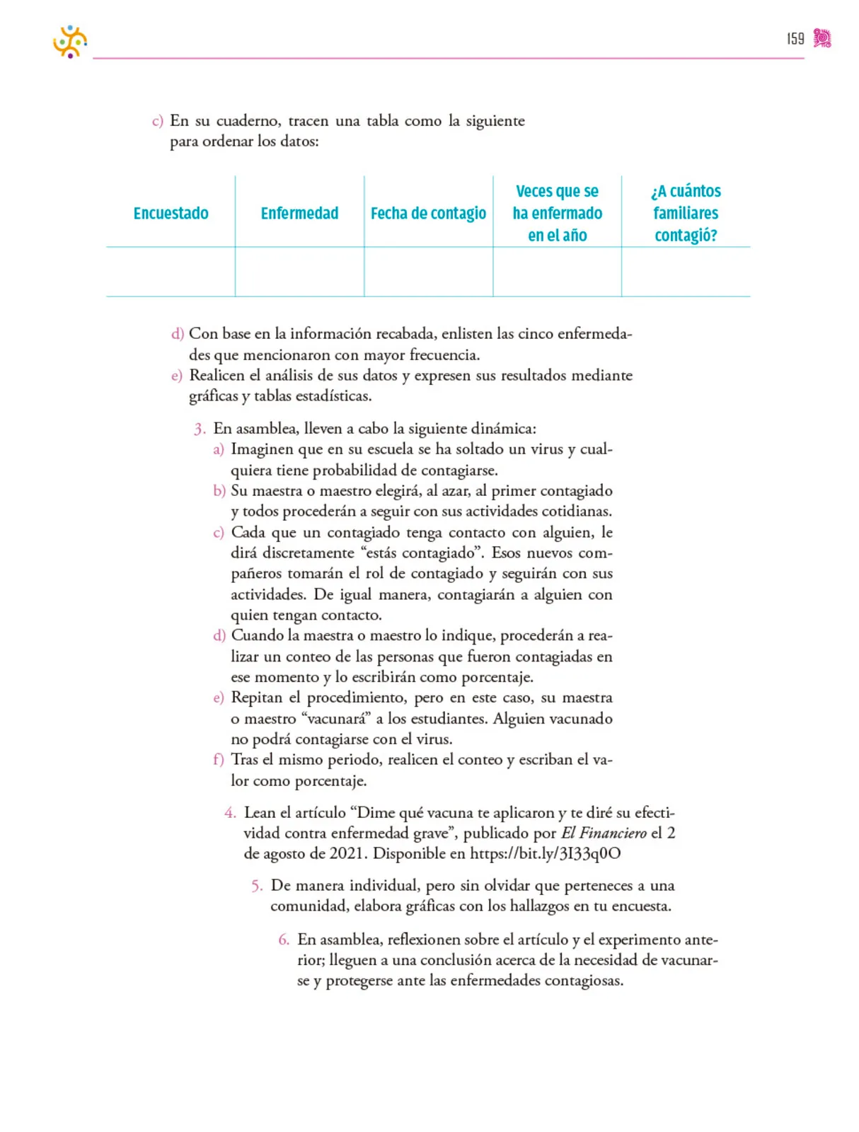 Miniatura página 160 de Colección Ximhai. Nuestro libro de proyectos.   Libro de Educación Secundaria Grado 1°  Ciclo Escolar 2025 - 2026