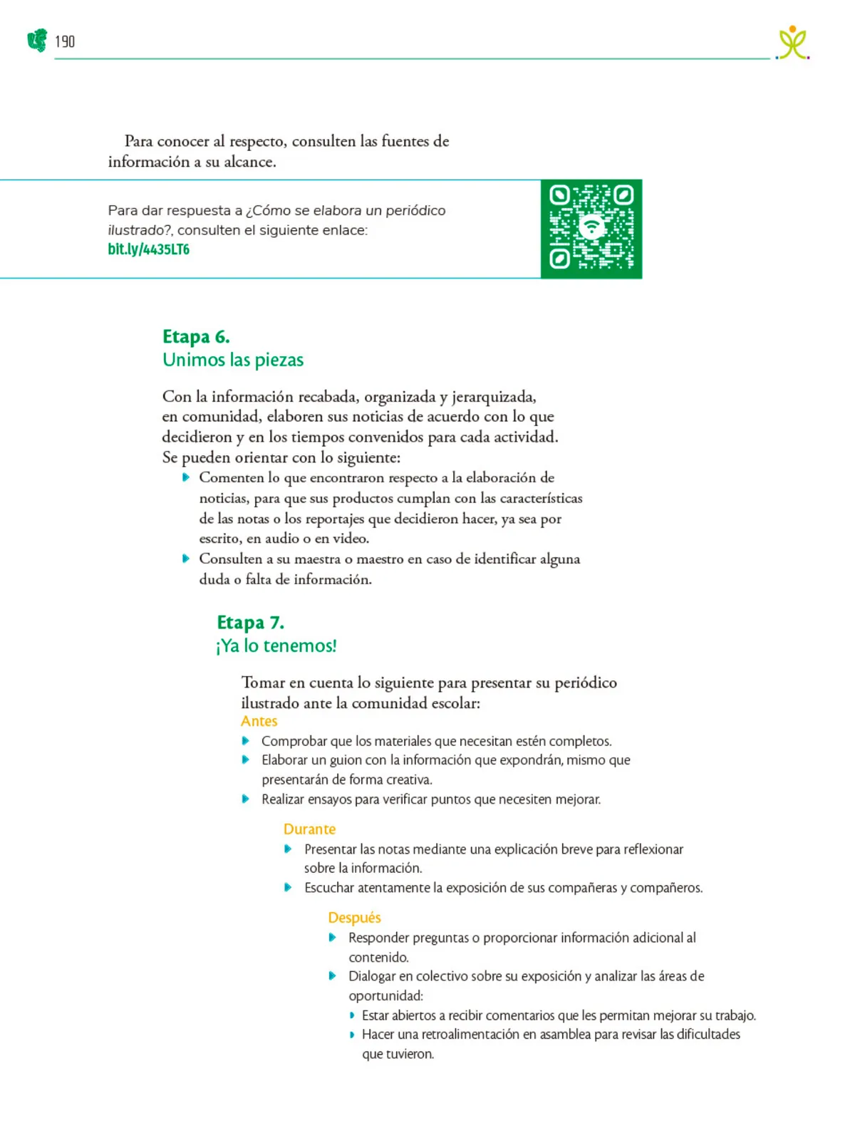 Página 191 de Colección Sk´asolil. Nuestro libro de Proyectos. Tomo I. Libro de Educación Telesecundaria Grado 2° Ciclo Escolar 2025 - 2026