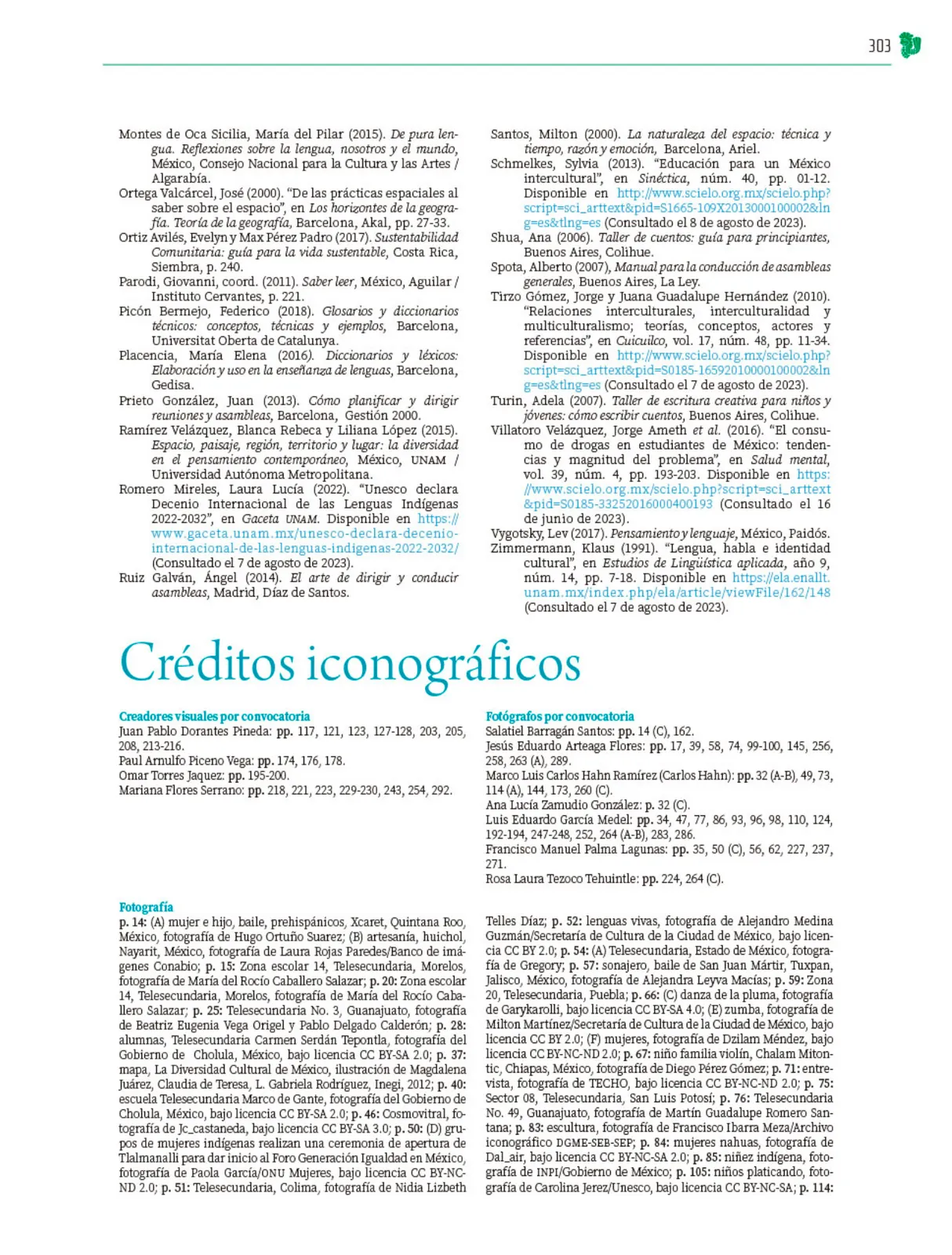 Miniatura página 304 de Colección Ximhai. Nuestro libro de Proyectos. Tomo I.   Libro de Educación Telesecundaria Grado 1°  Ciclo Escolar 2025 - 2026