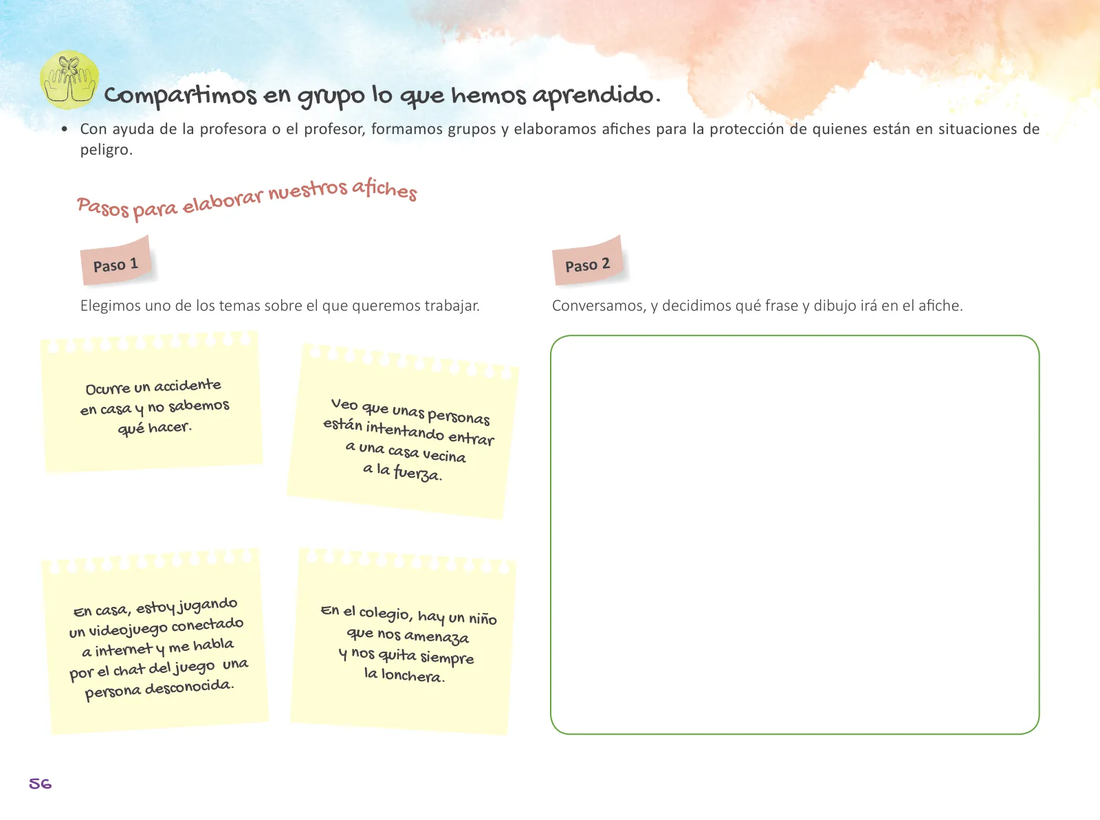 Miniatura página 58 de Cuadernillo de Tutoría Tercer Grado Educación Primaria 2019 · 2019