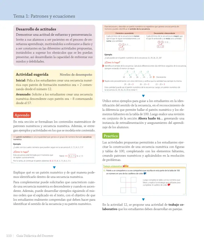 Página 112 de Matemática – Tercero Básico | Texto del Estudiante MINEDUC – Descargar PDF · 2024