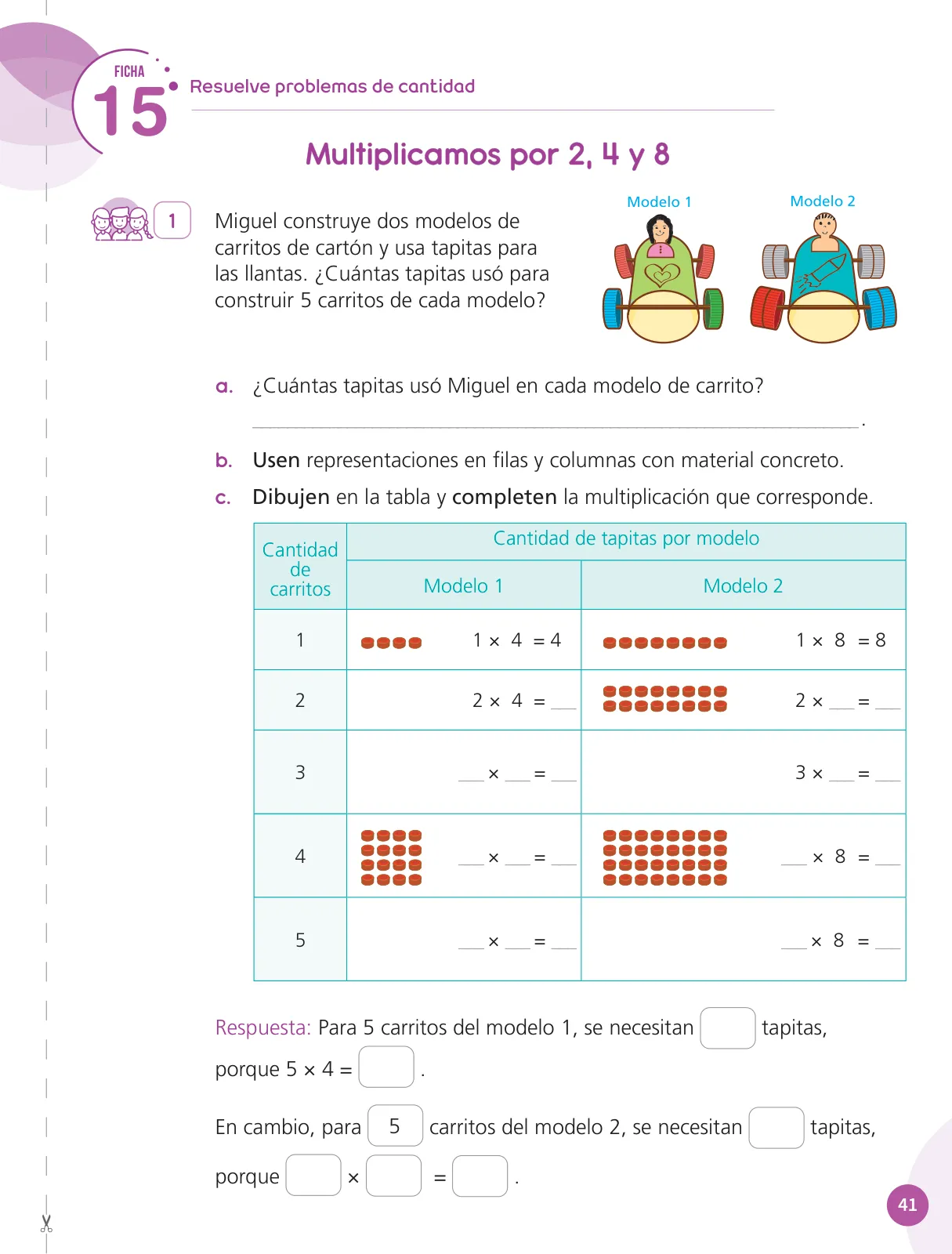 Página 43 de Cuadernillo de Matemática 3, tercer grado de Primaria · 2023