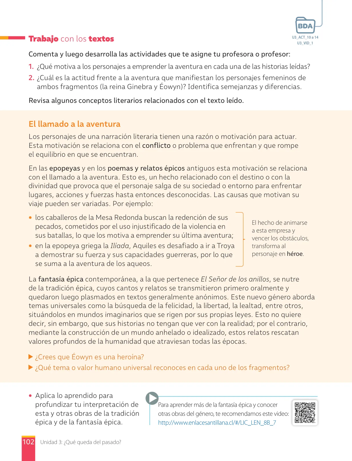 Miniatura página 104 de Lengua y Literatura – Octavo Básico | Texto del Estudiante MINEDUC – Descargar PDF · 2024