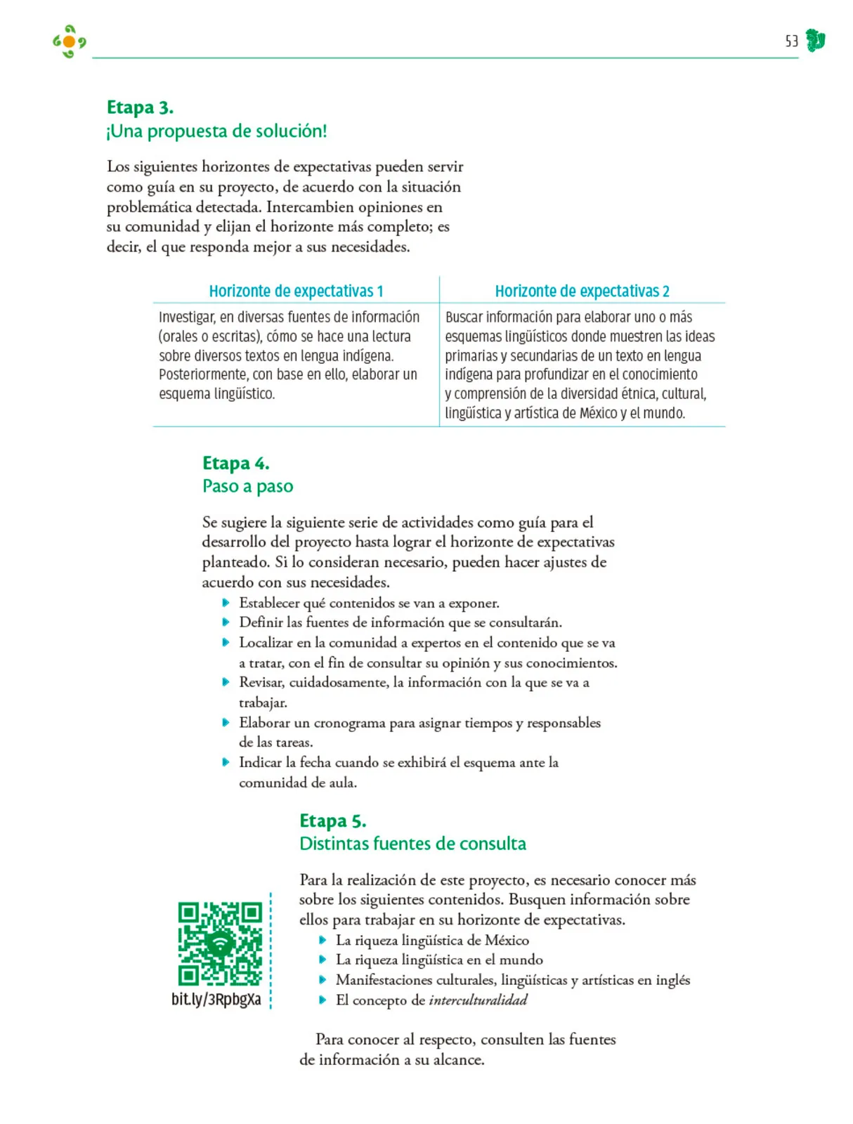 Miniatura página 54 de Colección Ximhai. Nuestro libro de Proyectos. Tomo I.   Libro de Educación Telesecundaria Grado 1°  Ciclo Escolar 2025 - 2026