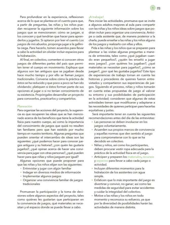 Página 174 de Modalidades de trabajo para la acción transformadora y el codiseño Libro de Educación Preescolar Grado 1°, 2°, 3° Ciclo Escolar 2025 - 2026