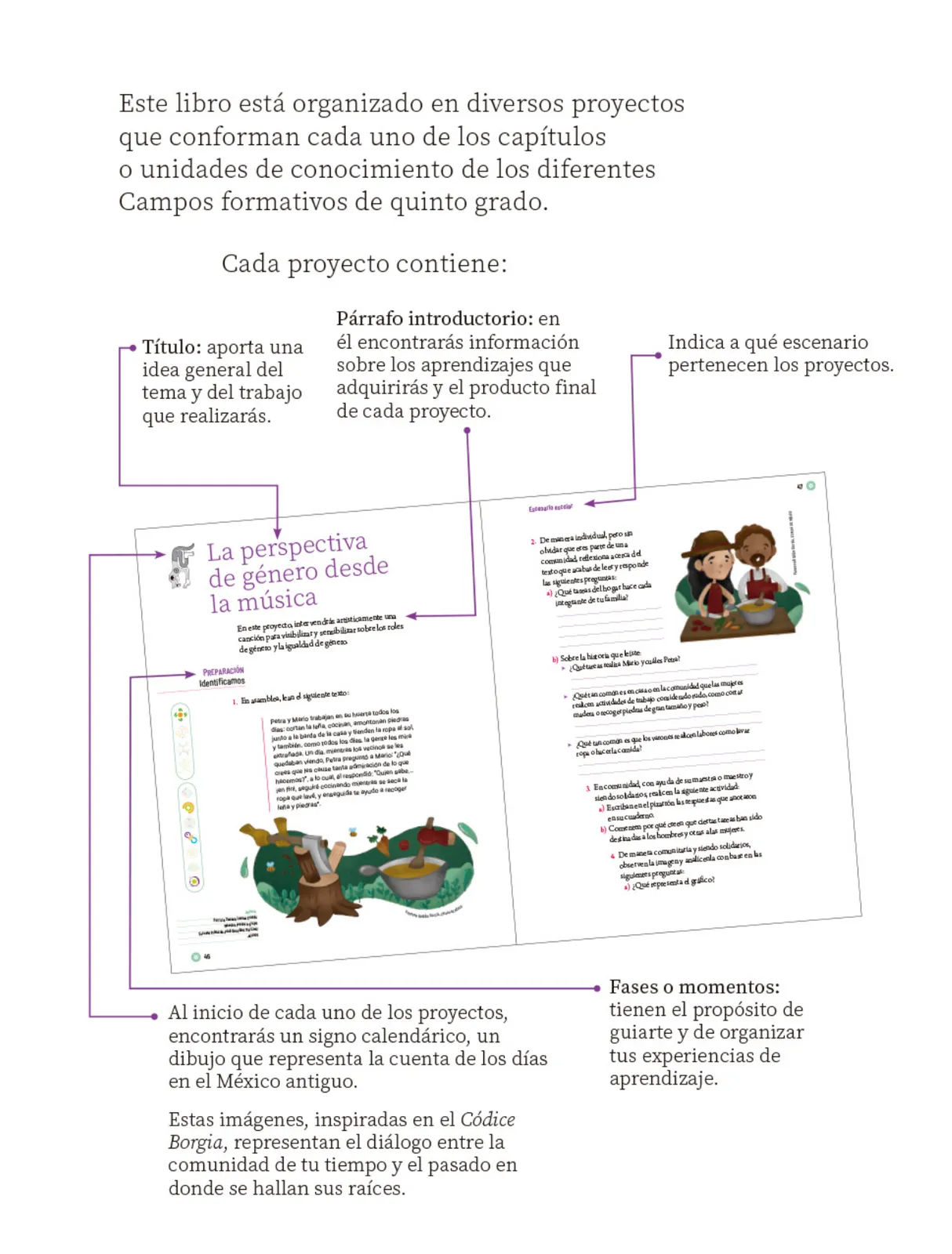 Página 6 de Proyectos Escolares.   Libro de Educación Primaria Grado 5°  Ciclo Escolar 2025 - 2026
