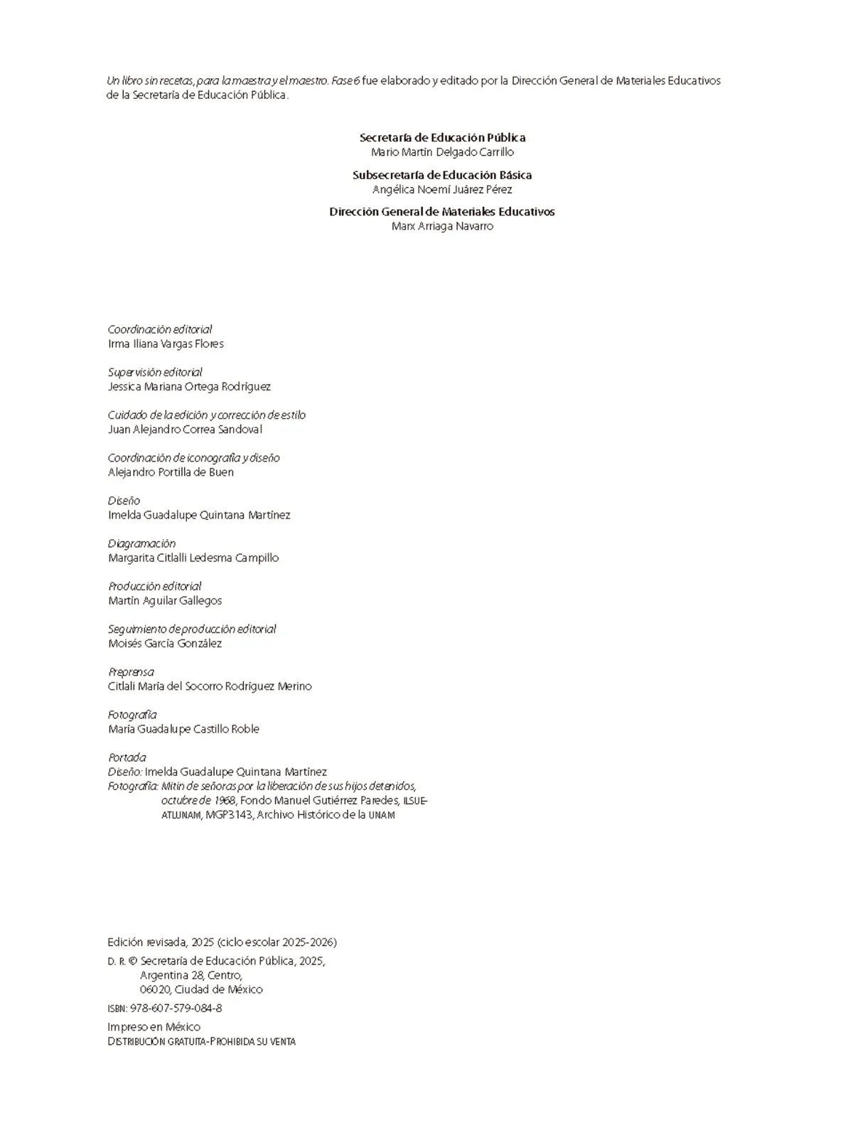 Página 3 de Un libro sin recetas para la maestra y el maestro. Fase 6. Libro de Educación Secundaria Grado 1°, 2°, 3° Ciclo Escolar 2025 - 2026