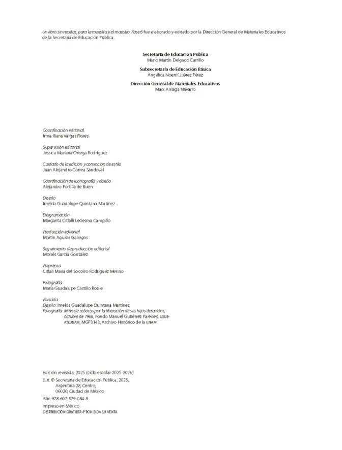 Página 3 de Un libro sin recetas para la maestra y el maestro. Fase 6. Libro de Educación Secundaria Grado 1°, 2°, 3° Ciclo Escolar 2025 - 2026