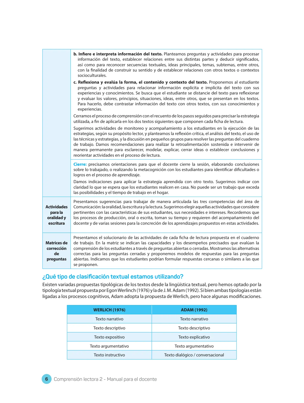 Página 8 de Comprensión lectora : manual para el docente de segundo grado de Secundaria 2018 · 2018