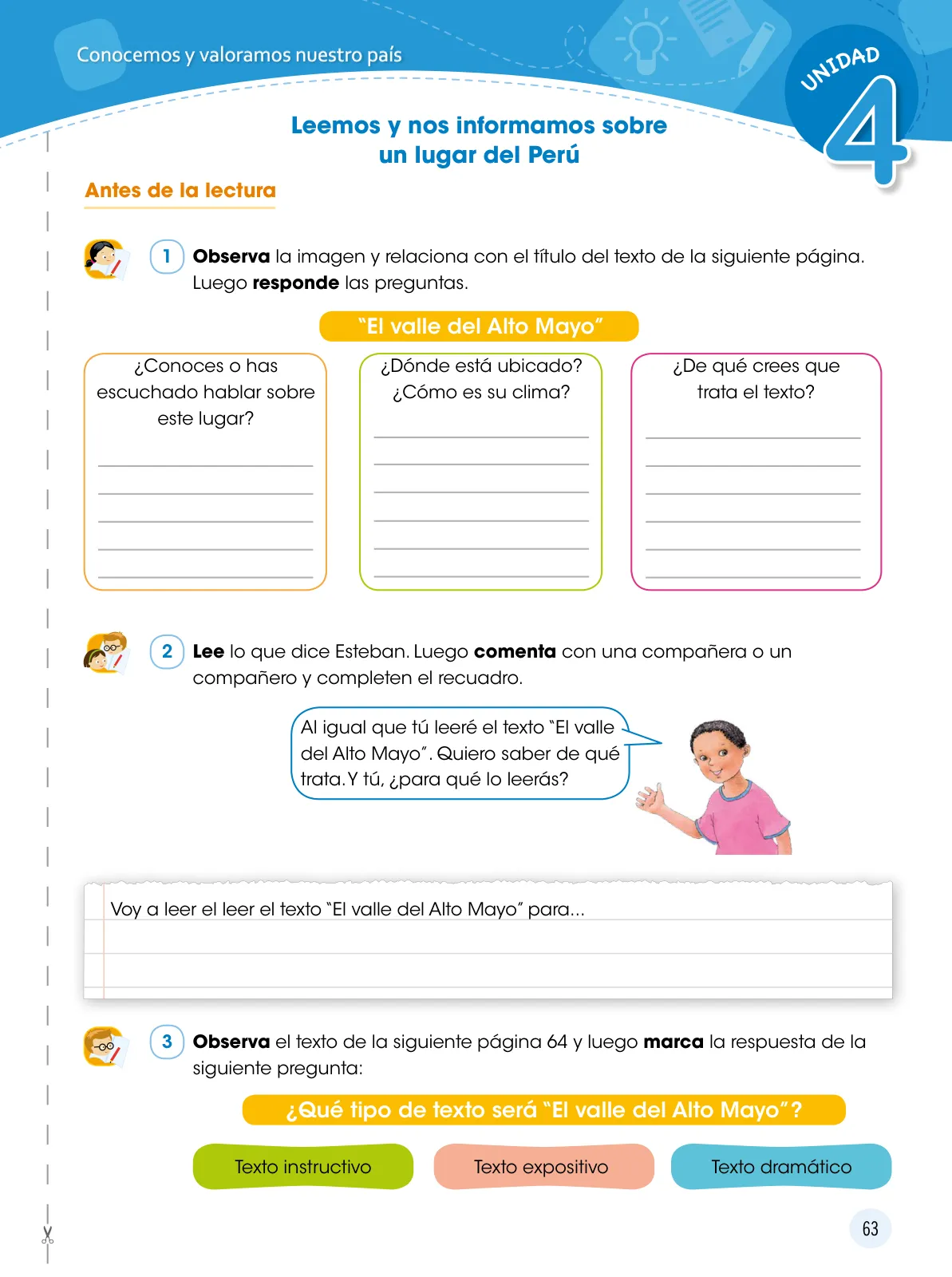 Página 64 de Comunicación 5 : cuaderno de trabajo para quinto grado de Educación Primaria 2019 · 2019