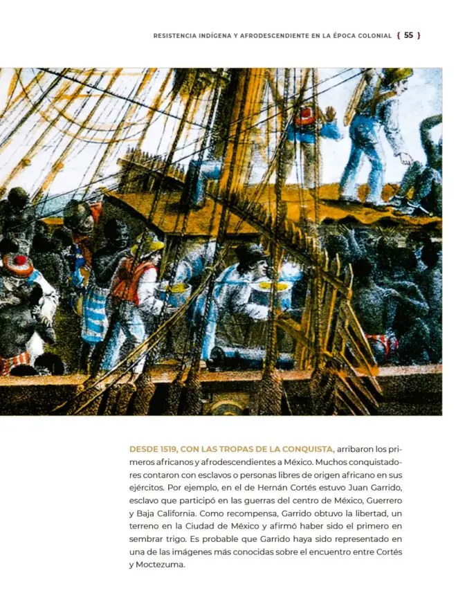 Página 56 de Historia del pueblo mexicano. Libro de Educación Secundaria Grado 1° Ciclo Escolar 2025 - 2026