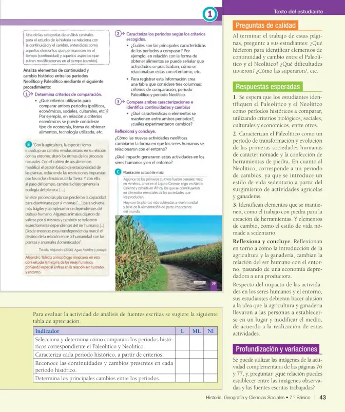 Página 44 de Historia, Geografía y Ciencias Sociales – Séptimo Básico | Texto del Estudiante MINEDUC – Descargar PDF · 2024