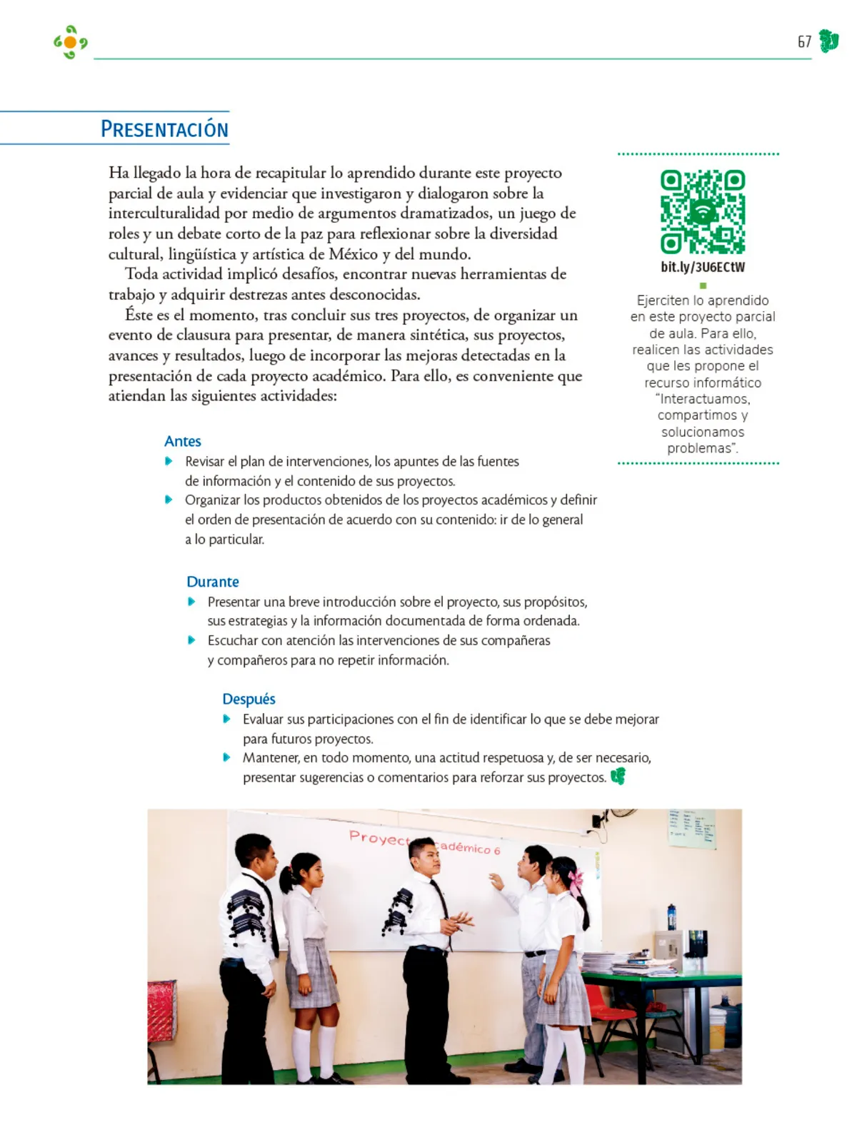 Página 68 de Colección Nanahuatzin. Nuestro libro de Proyectos. Tomo I. Libro de Educación Telesecundaria Grado 3° Ciclo Escolar 2025 - 2026