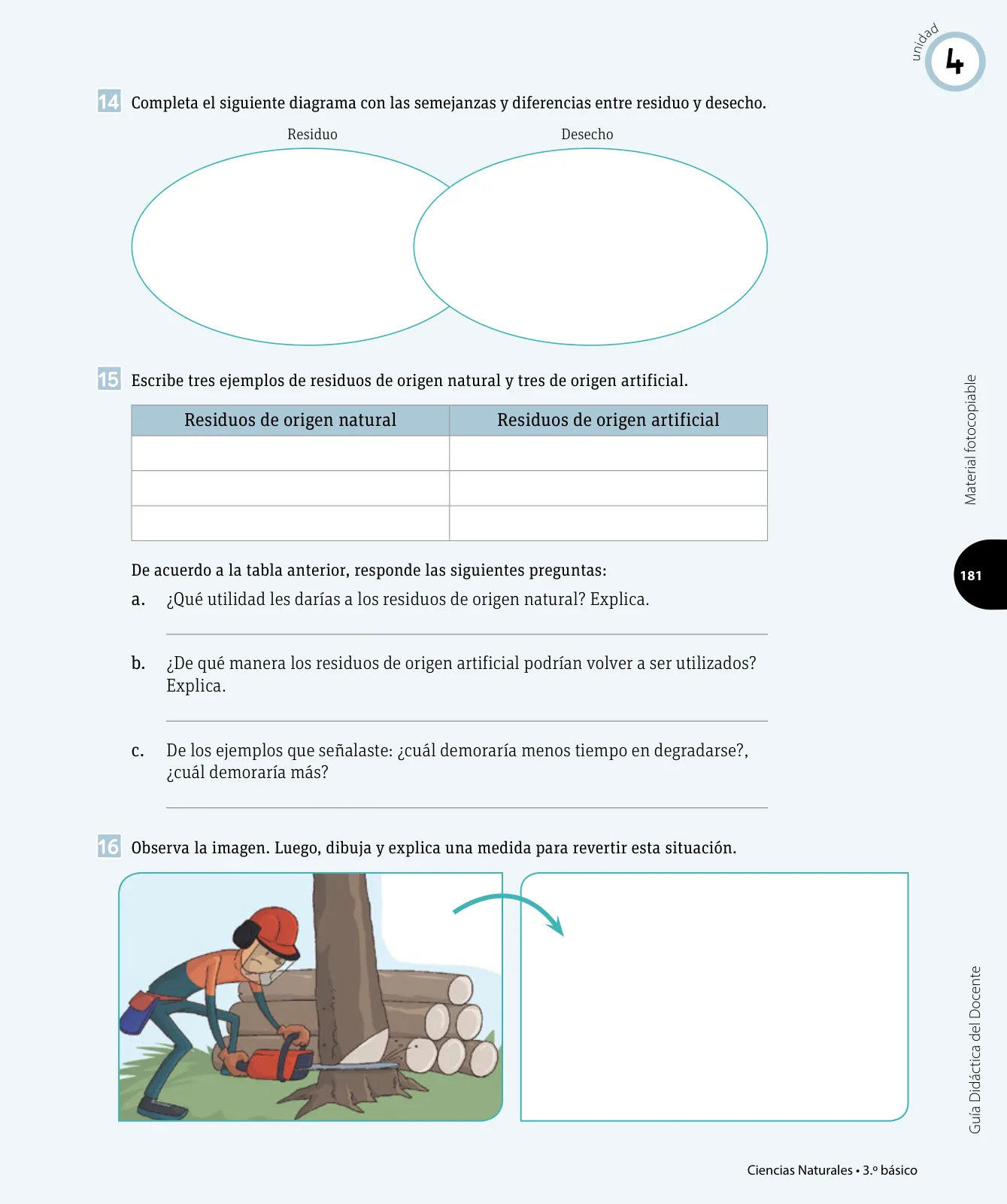 Página 124 de Ciencias Naturales – Tercero Básico | Texto del Estudiante MINEDUC – Descargar PDF · 2024