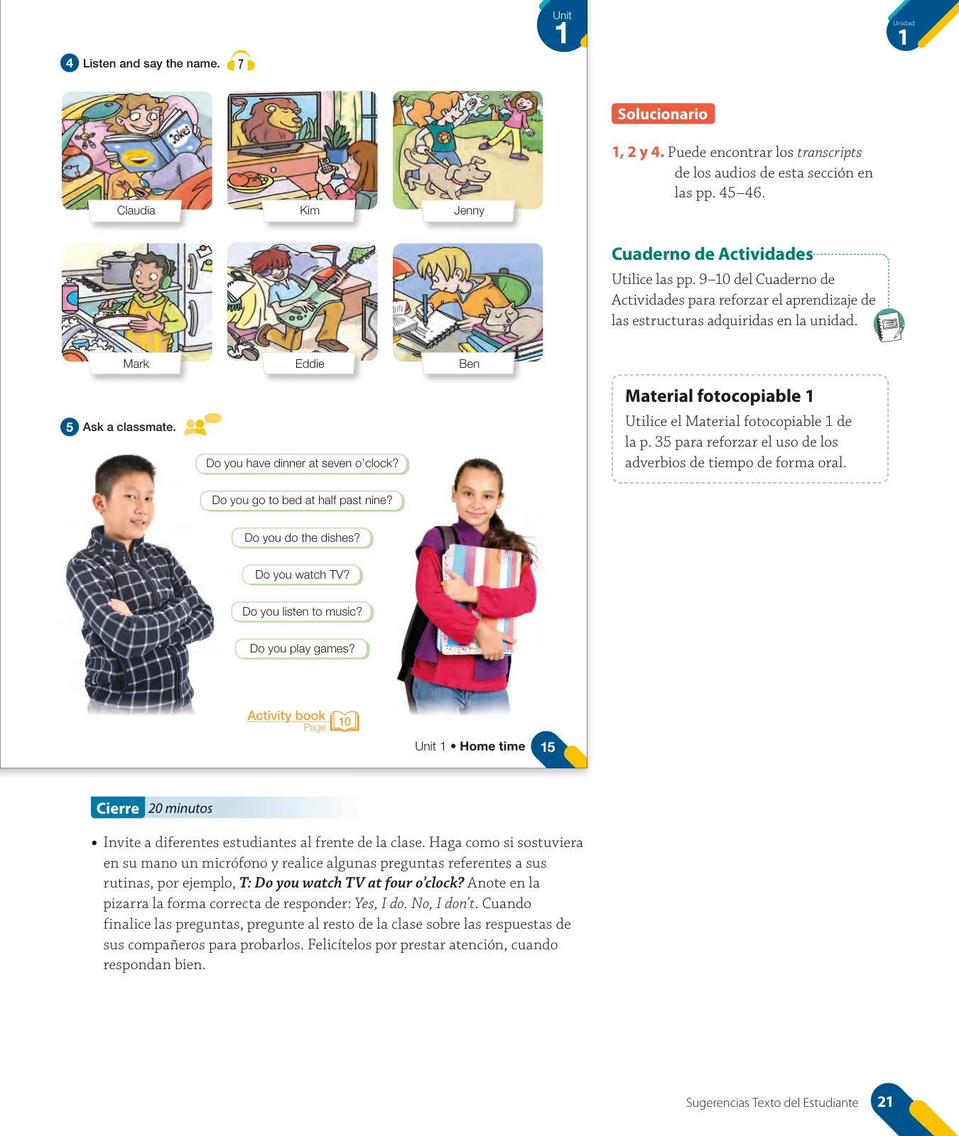 Miniatura página 23 de Inglés – Quinto Básico | Texto del Estudiante MINEDUC – Descargar PDF · 2024