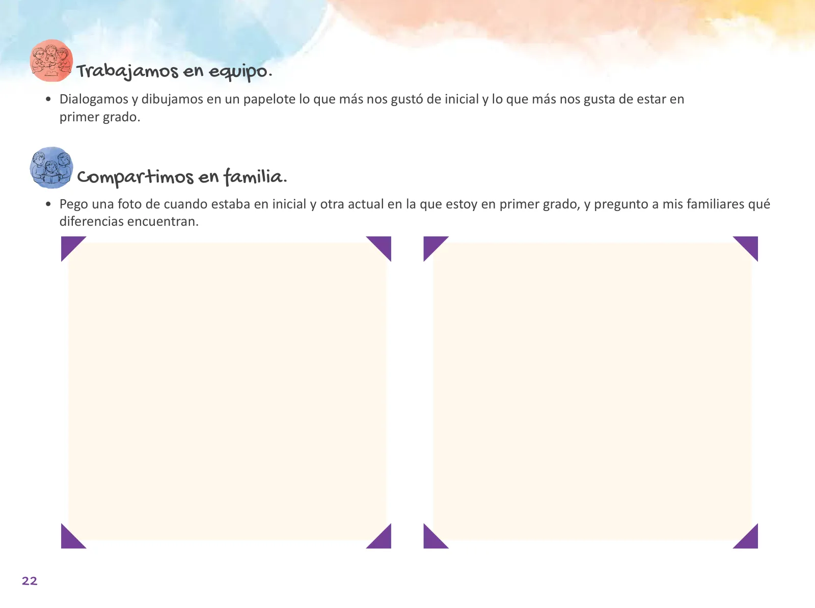 Miniatura página 24 de Cuadernillo de Tutoría 1 : primer grado de Educación Primaria · 2021