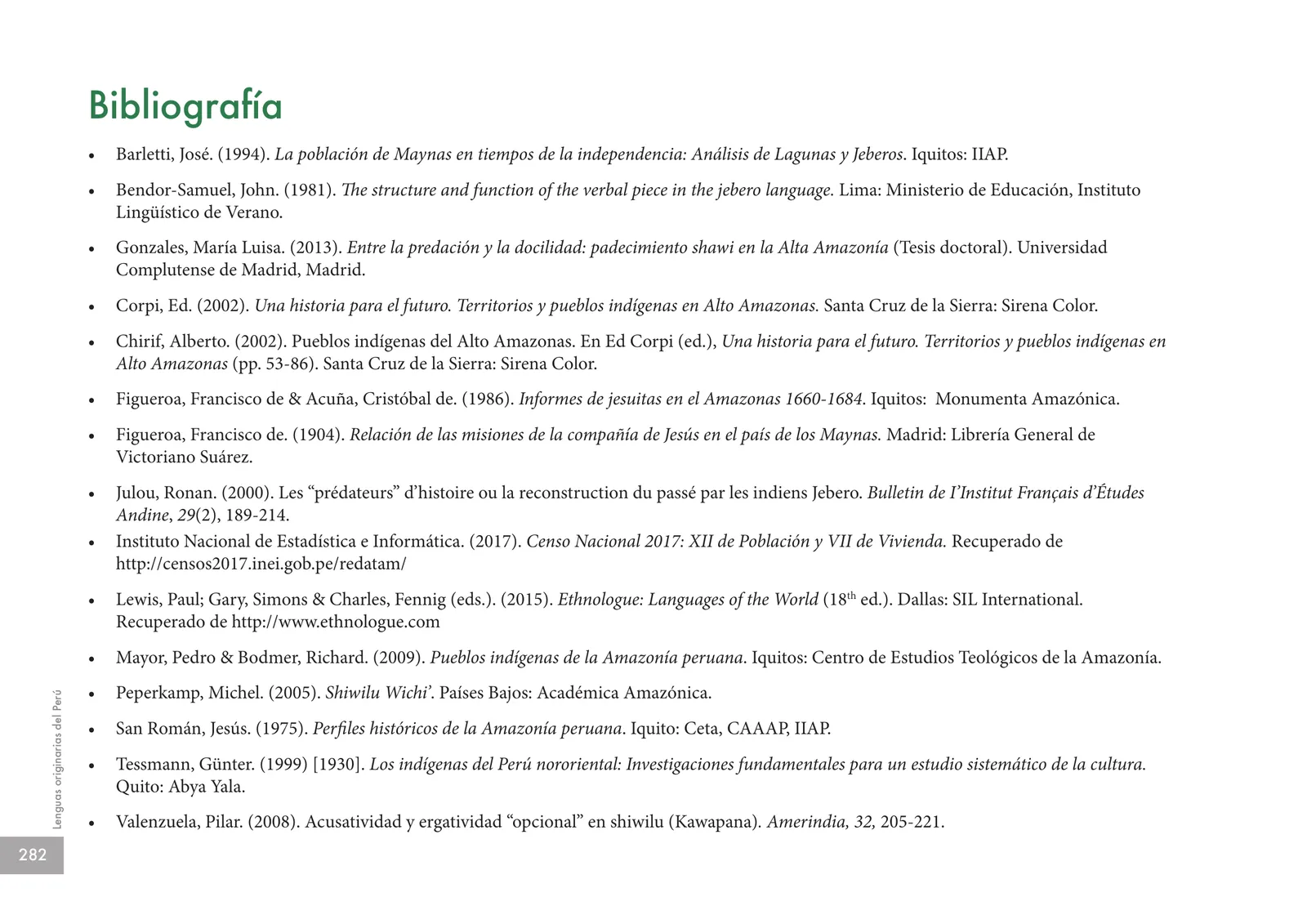 Miniatura página 284 de Lenguas originarias del Perú · 2018