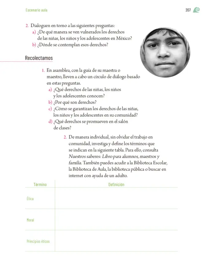 Página 210 de Proyectos de Aula. Libro de Educación Primaria Grado 5° Ciclo Escolar 2025 - 2026