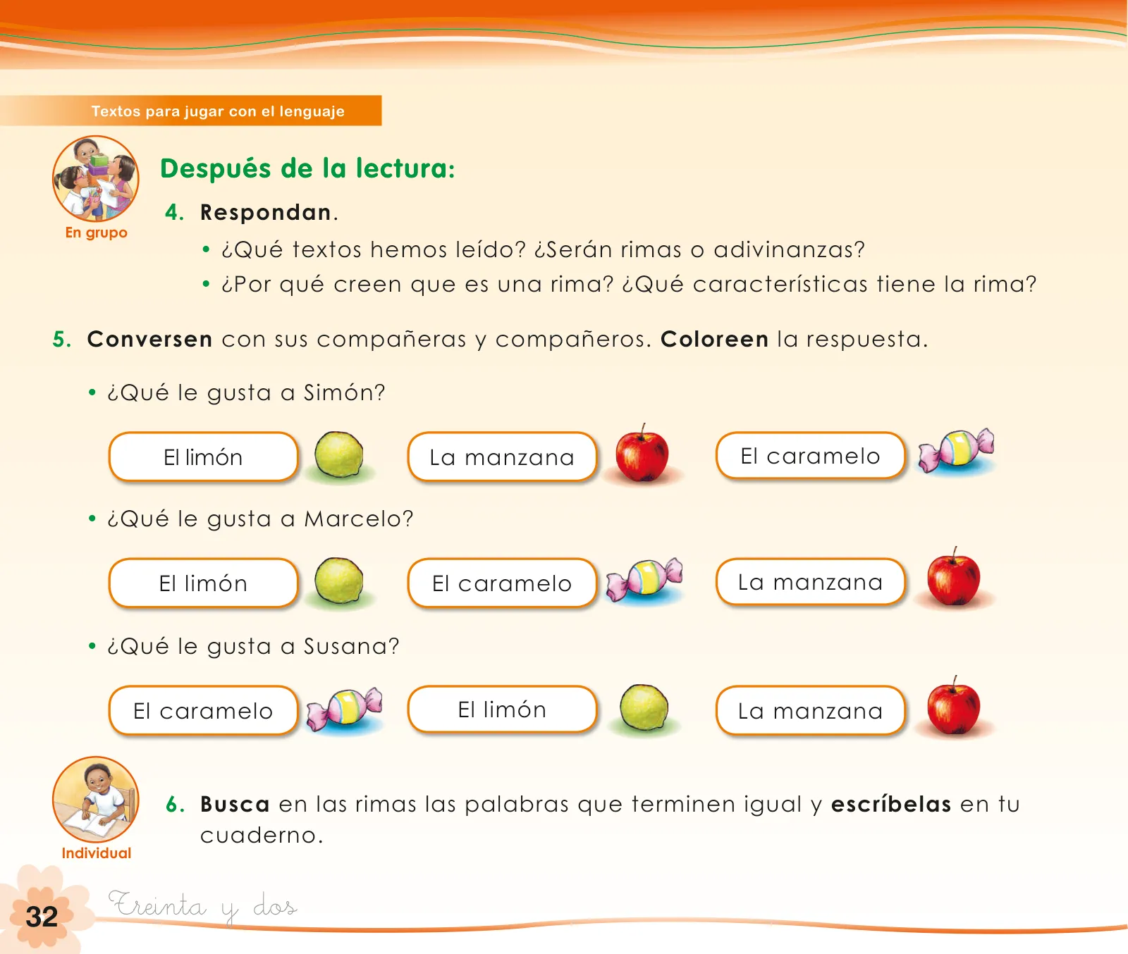 Miniatura página 34 de Comunicación 1 : cuaderno de trabajo para primer grado de Educación Primaria 2019 · 2019
