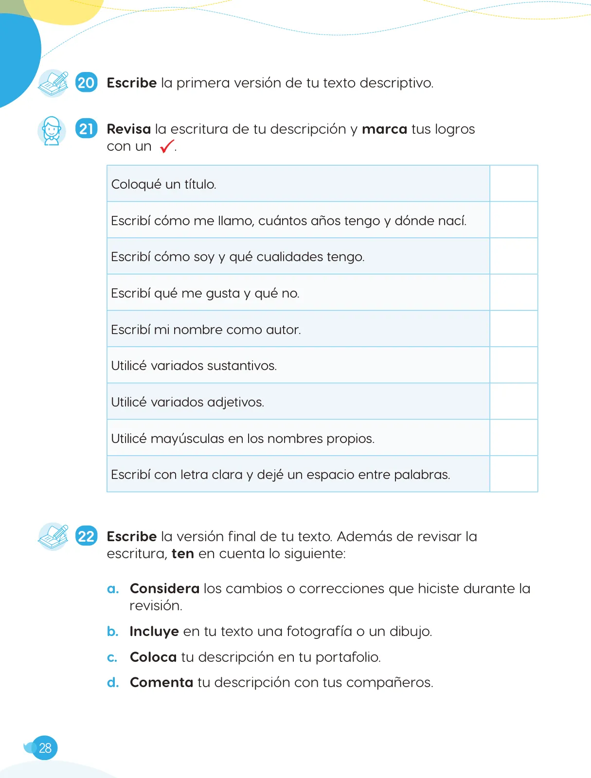 Página 30 de Cuadernillo de Comunicación 3. Tercer grado de Primaria · 2024
