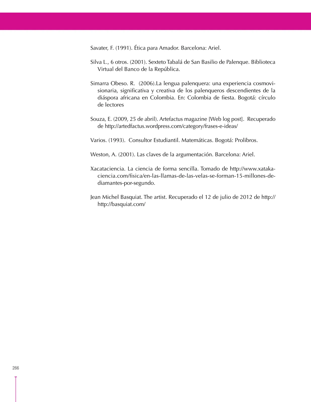 Página 266 de Lenguaje 7° · Secundaria Activa