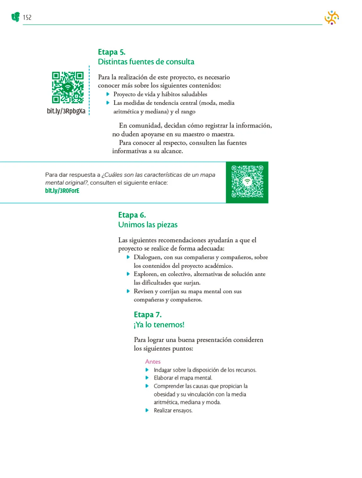 Miniatura página 153 de Colección Ximhai. Nuestro libro de Proyectos. Tomo I.   Libro de Educación Telesecundaria Grado 1°  Ciclo Escolar 2025 - 2026