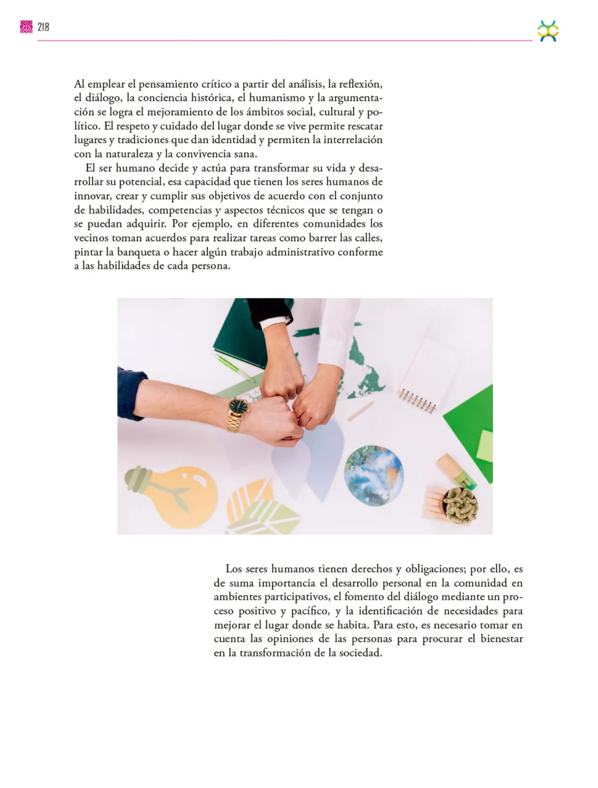 Página 219 de Colección Nanahuatzin. De lo humano y lo comunitario. Libro de Educación Secundaria Grado 3° Ciclo Escolar 2025 - 2026