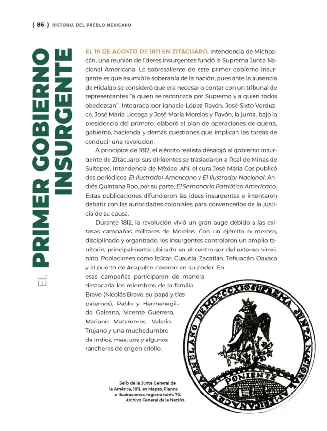 Página 87 de Historia del pueblo mexicano. Libro de Educación Secundaria Grado 1° Ciclo Escolar 2025 - 2026