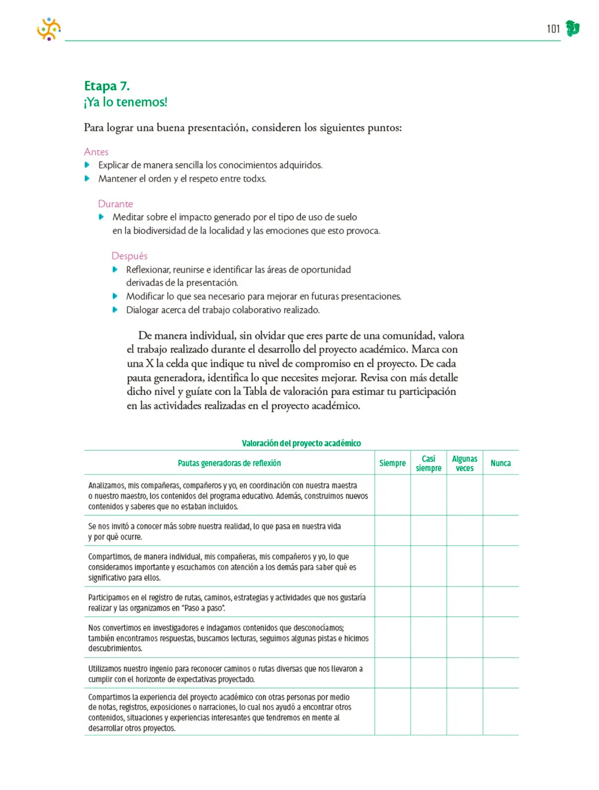 Página 102 de Colección Ximhai. Nuestro libro de Proyectos. Tomo II. Libro de Educación Telesecundaria Grado 1° Ciclo Escolar 2025 - 2026