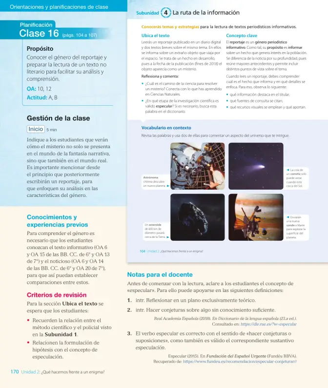 Página 172 de Lengua y Literatura – Octavo Básico | Texto del Estudiante MINEDUC – Descargar PDF · 2024