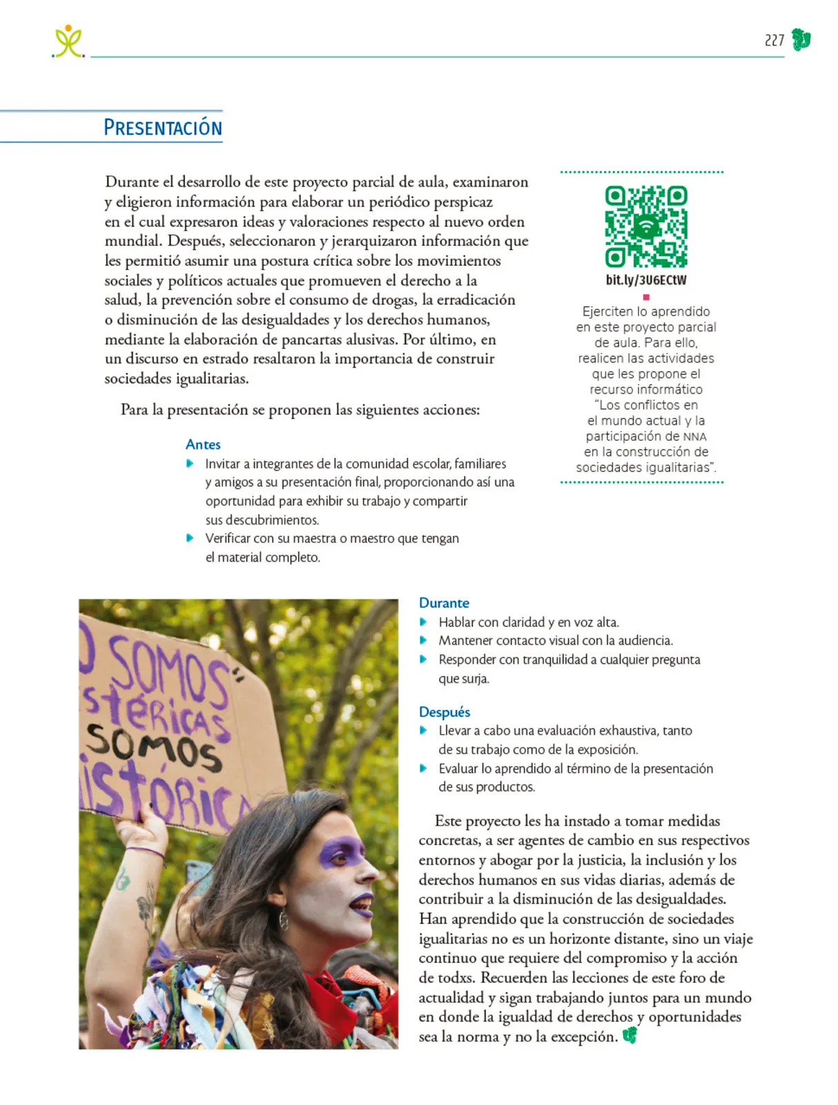 Página 228 de Colección Nanahuatzin. Nuestro libro de Proyectos.  Tomo III.  Libro de Educación Telesecundaria Grado 3°  Ciclo Escolar 2025 - 2026