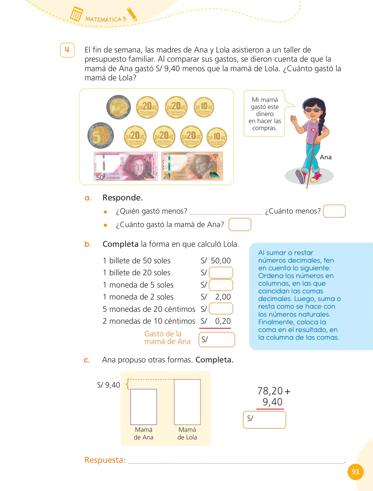 Miniatura página 93 de Cuadernillo de Matemática 5, quinto grado de Primaria ﻿ · 2023
