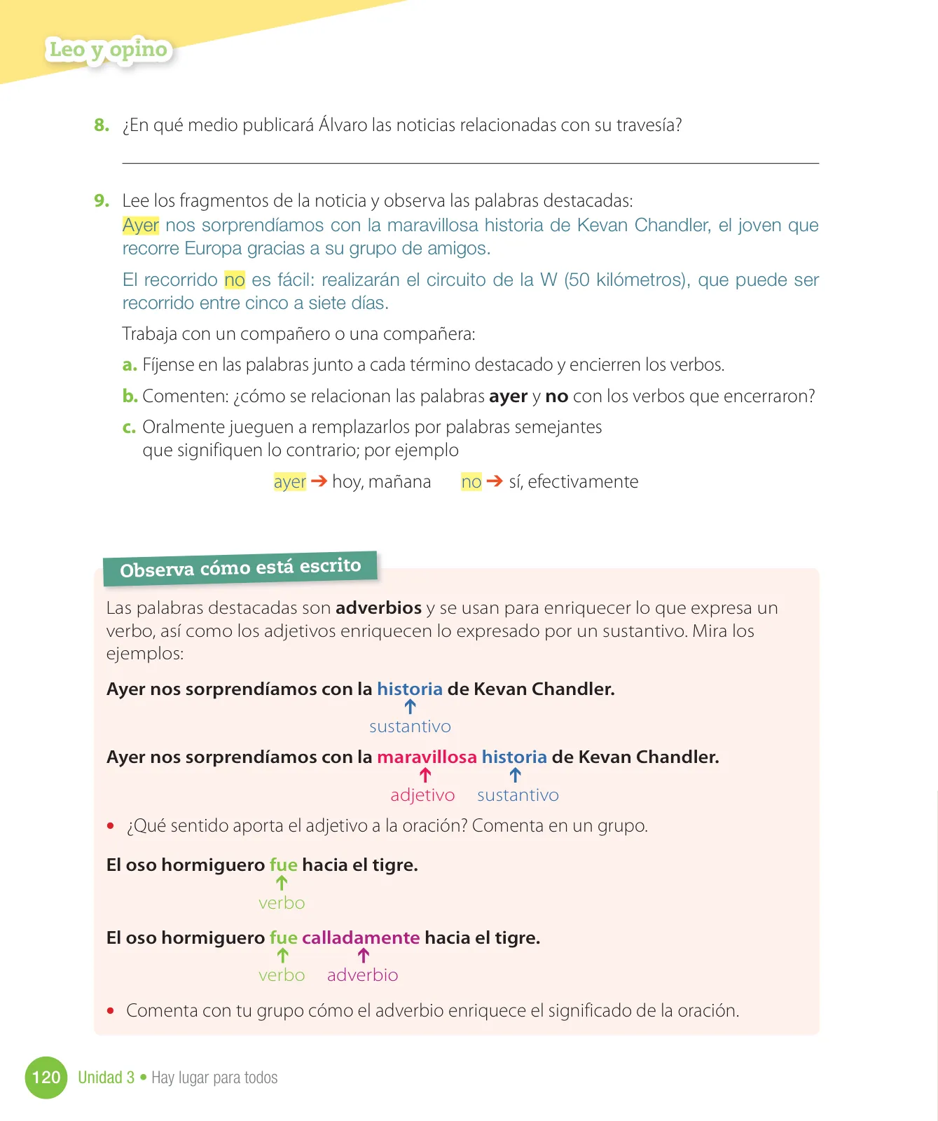 Página 122 de Lenguaje y Comunicación – Cuarto Básico | Texto del Estudiante MINEDUC – Descargar PDF · 2024