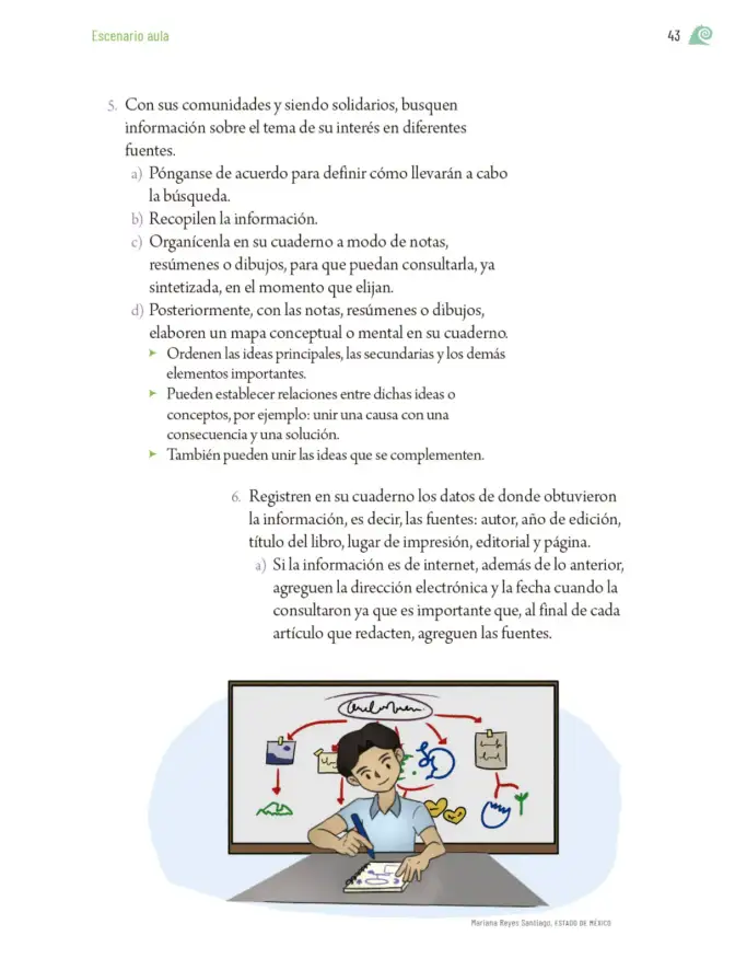 Página 46 de Proyectos de Aula. Libro de Educación Primaria Grado 6° Ciclo Escolar 2025 - 2026