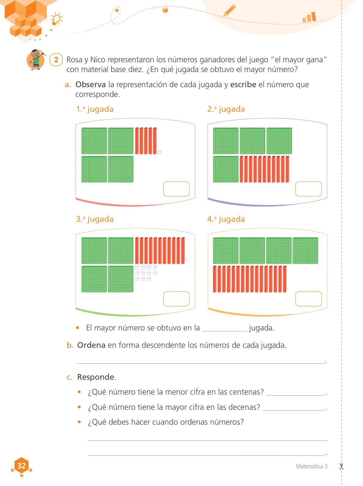 Miniatura página 34 de Matemática 3 : cuaderno de trabajo para tercer grado de Educación Primaria 2019 · 2019