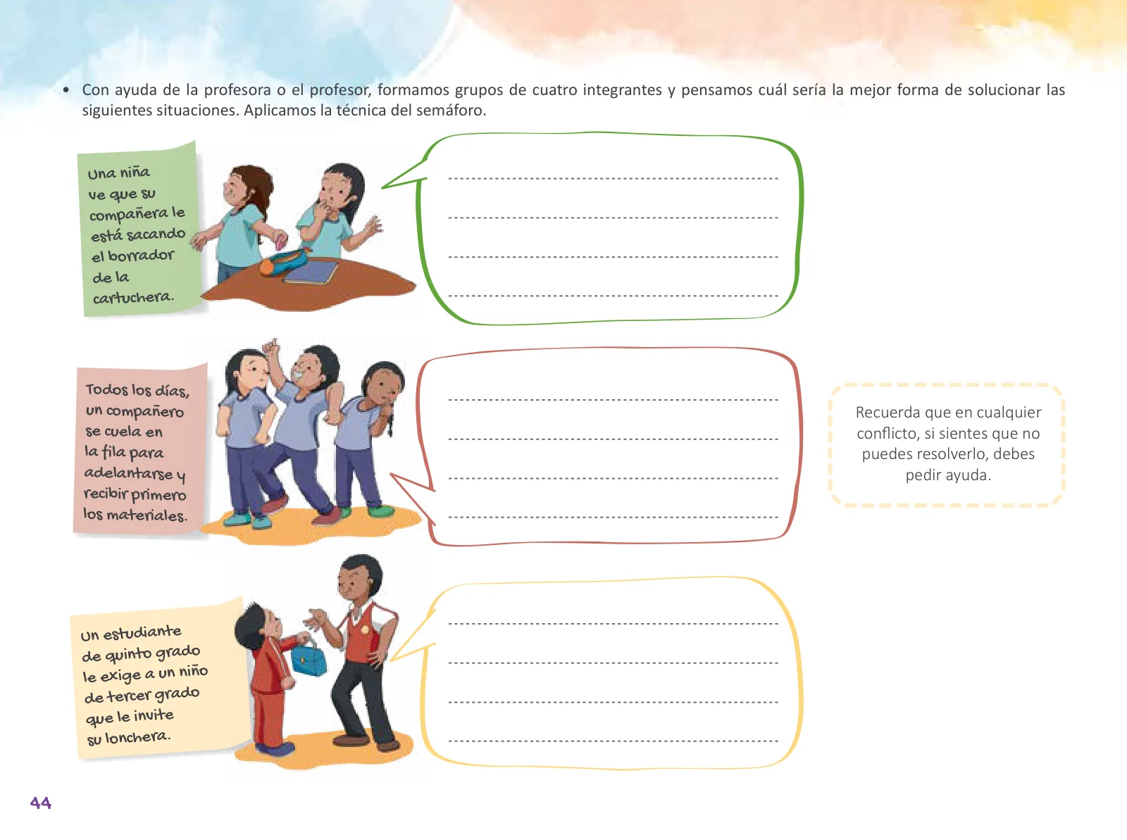 Página 46 de Cuadernillo de Tutoría 3 : tercer grado de Educación Primaria · 2021