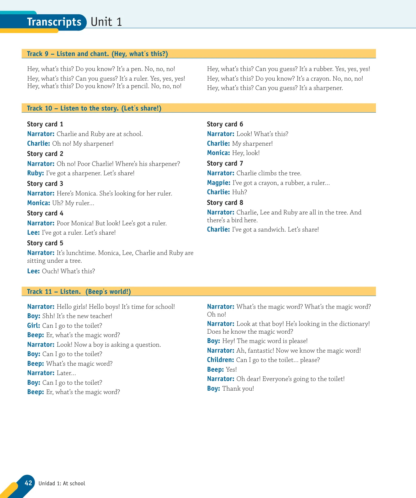 Miniatura página 44 de Inglés – Primero Básico | Student’s Book MINEDUC – Descargar PDF · 2024