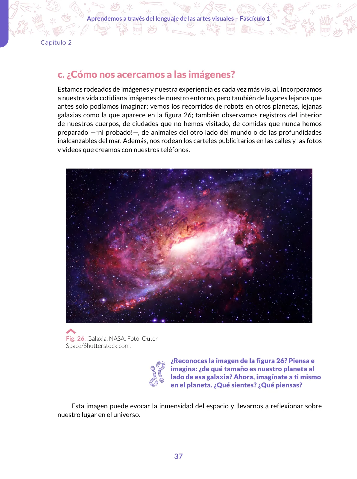 Miniatura página 37 de Aprendemos a través del lenguaje de las artes visuales Fascículo 1 para estudiantes de Educación Secundaria · 2024
