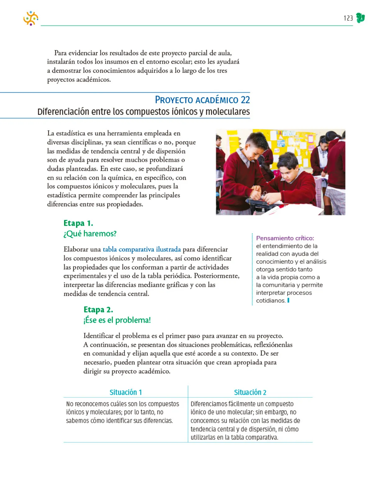 Miniatura página 124 de Colección Nanahuatzin. Nuestro libro de Proyectos.  Tomo II.  Libro de Educación Telesecundaria Grado 3°  Ciclo Escolar 2025 - 2026