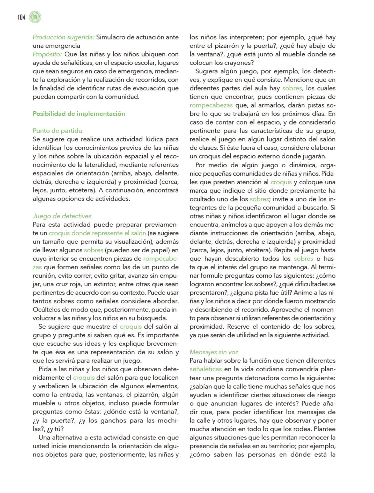 Página 105 de Modalidades de trabajo para la acción transformadora y el codiseño Libro de Educación Preescolar Grado 1°, 2°, 3° Ciclo Escolar 2025 - 2026
